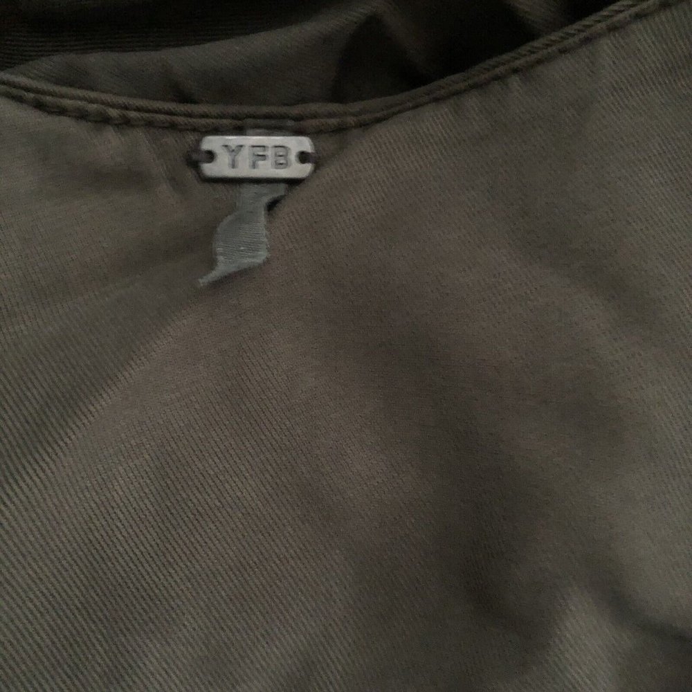 YFB CLOTHING Axel Romper Cadet Pigment Green Tie Belt Shorts - Picture 5 of 5